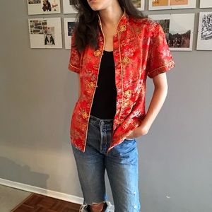 Vintage Silk Cheongsam Top
